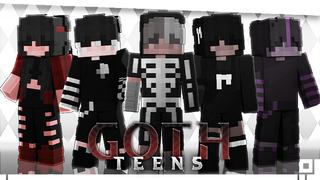 Thumbnail of the Minecraft Bedrock Marketplace product Goth Teens created by inPixel.