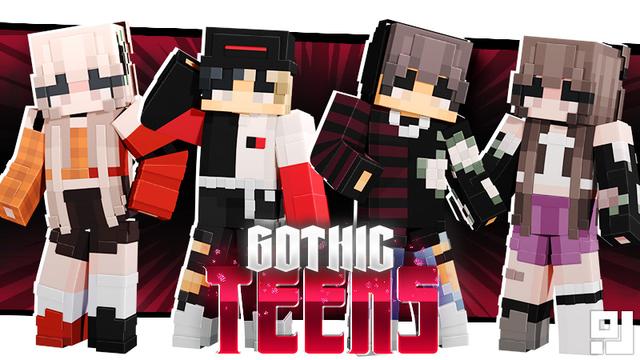 Thumbnail of the Minecraft Bedrock Marketplace product Gothic Teens created by inPixel.