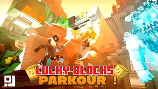 Thumbnail of the Minecraft Bedrock Marketplace product Lucky Blocks Parkour created by inPixel.