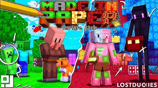 Thumbnail of the Minecraft Bedrock Marketplace product Made in Paper created by inPixel.