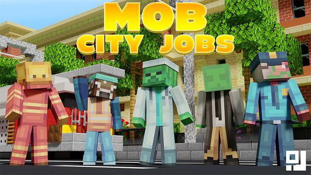 Thumbnail of the Minecraft Bedrock Marketplace product Mob City Jobs created by inPixel.