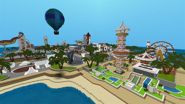 Screenshot of the Minecraft Bedrock Marketplace product Modern Resort created by inPixel.