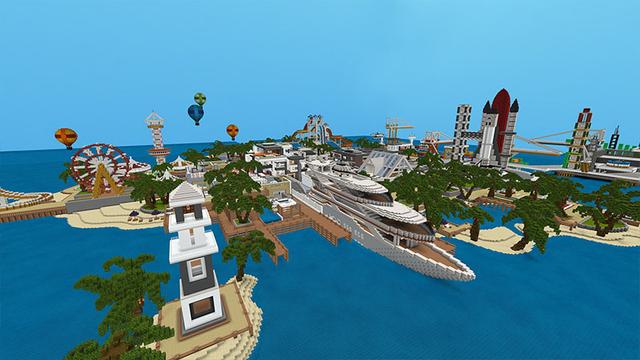 Screenshot of the Minecraft Bedrock Marketplace product Modern Resort created by inPixel.
