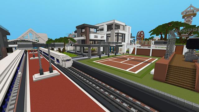 Screenshot of the Minecraft Bedrock Marketplace product Modern Resort created by inPixel.