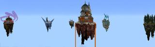 Panorama of the Minecraft Bedrock Marketplace product Mythical Skyblock created by inPixel.
