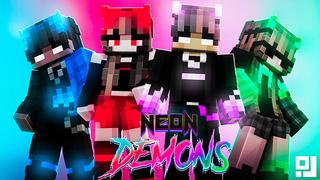 Thumbnail of the Minecraft Bedrock Marketplace product Neon Demons created by inPixel.