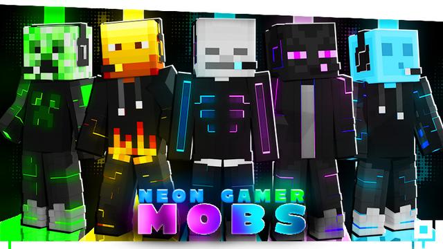 Thumbnail of the Minecraft Bedrock Marketplace product Neon Gamer Mobs created by inPixel.