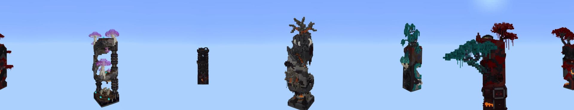 Panorama of the Minecraft Bedrock Marketplace product Nether Chunk Skyblock created by inPixel.