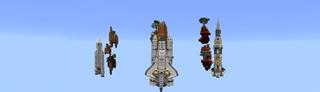 Panorama of the Minecraft Bedrock Marketplace product Noob Pro Hacker Rocket Edition created by inPixel.