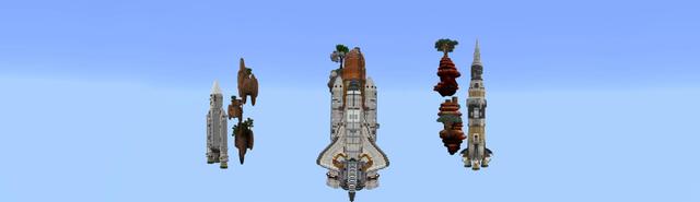 Panorama of the Minecraft Bedrock Marketplace product Noob Pro Hacker Rocket Edition created by inPixel.