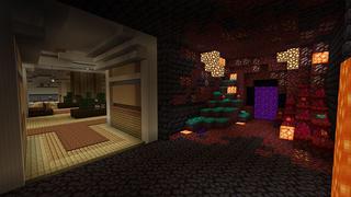 Screenshot of the Minecraft Bedrock Marketplace product Noob VS Pro VS Hacker Bunkers created by inPixel.