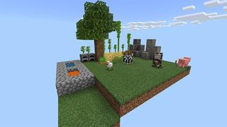 Screenshot of the Minecraft Bedrock Marketplace product One Block Lucky Block created by inPixel.