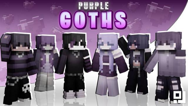 Thumbnail of the Minecraft Bedrock Marketplace product Purple Goths created by inPixel.