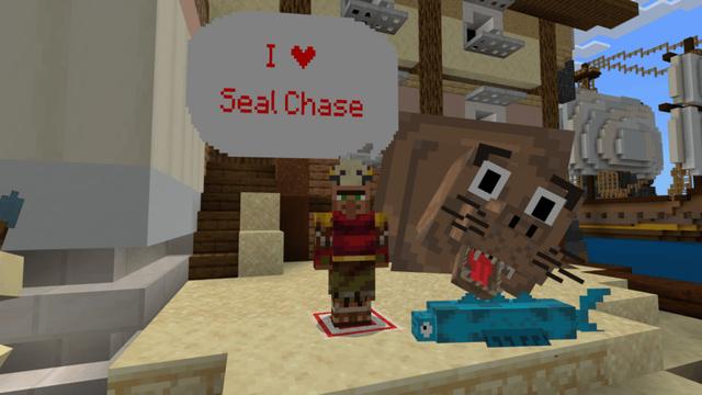 Screenshot of the Minecraft Bedrock Marketplace product Seal Chase Infinite Parkour created by inPixel.