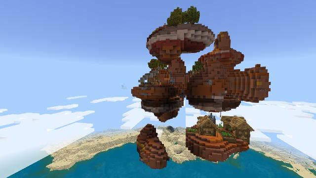 Screenshot of the Minecraft Bedrock Marketplace product Sky Islands created by inPixel.