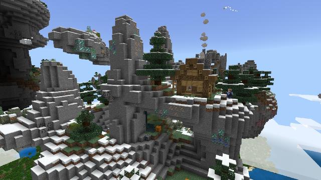Screenshot of the Minecraft Bedrock Marketplace product Sky Islands created by inPixel.