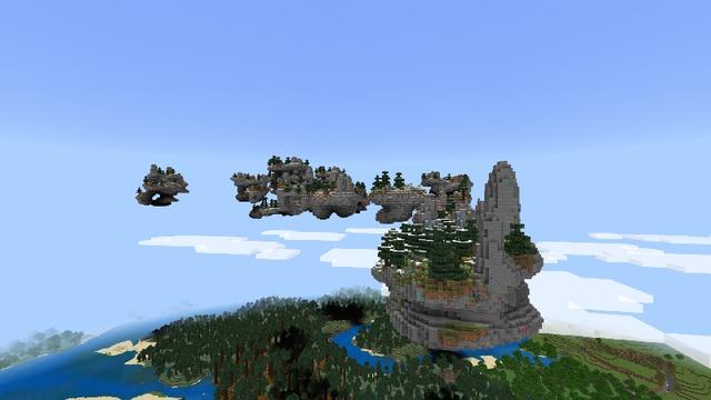 Screenshot of the Minecraft Bedrock Marketplace product Sky Islands created by inPixel.