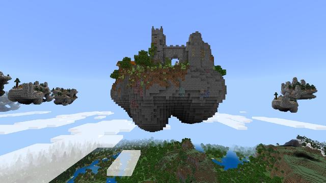 Screenshot of the Minecraft Bedrock Marketplace product Sky Islands created by inPixel.