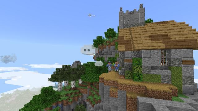 Screenshot of the Minecraft Bedrock Marketplace product Sky Islands created by inPixel.