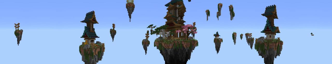 Panorama of the Minecraft Bedrock Marketplace product Skyblock Anime created by inPixel.
