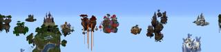 Panorama of the Minecraft Bedrock Marketplace product Skyblock Block Planets created by inPixel.