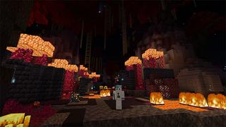 Screenshot of the Minecraft Bedrock Marketplace product Skyblock Block Planets created by inPixel.