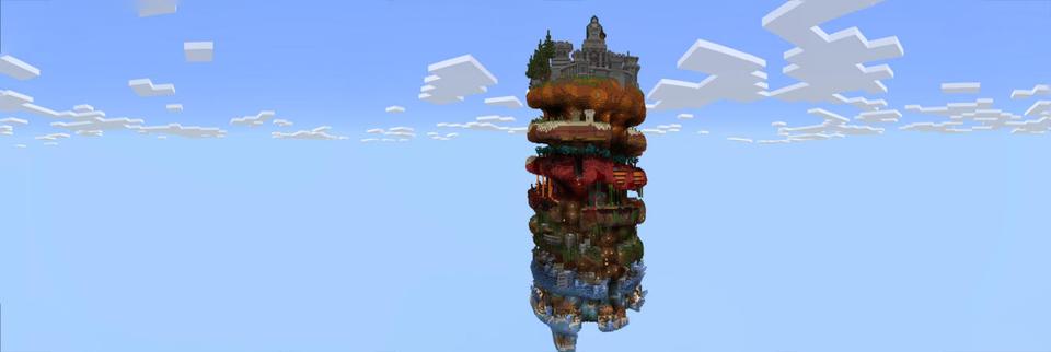Panorama of the Minecraft Bedrock Marketplace product Skyblock Jump Tower created by inPixel.