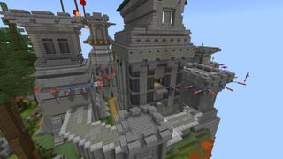Screenshot of the Minecraft Bedrock Marketplace product Skyblock Jump Tower created by inPixel.
