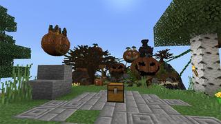 Screenshot of the Minecraft Bedrock Marketplace product Skyblock Pumpkins created by inPixel.