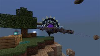 Screenshot of the Minecraft Bedrock Marketplace product Skyblock Space Wars created by inPixel.