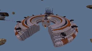 Screenshot of the Minecraft Bedrock Marketplace product Skyblock Space Wars created by inPixel.