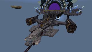 Screenshot of the Minecraft Bedrock Marketplace product Skyblock Space Wars created by inPixel.