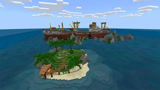 Screenshot of the Minecraft Bedrock Marketplace product Survival Boat created by inPixel.