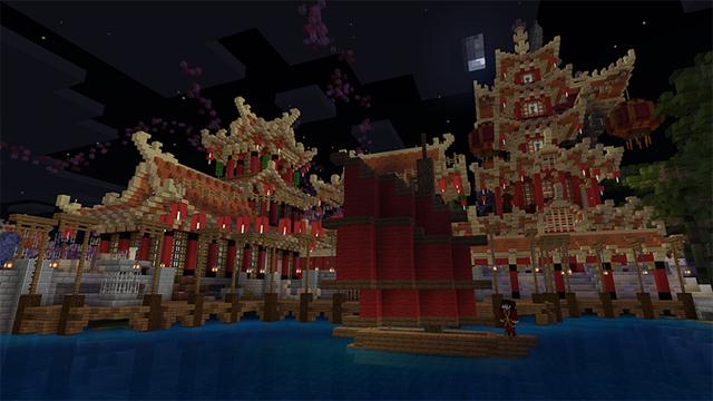 Screenshot of the Minecraft Bedrock Marketplace product Temple of the Foxes created by inPixel.