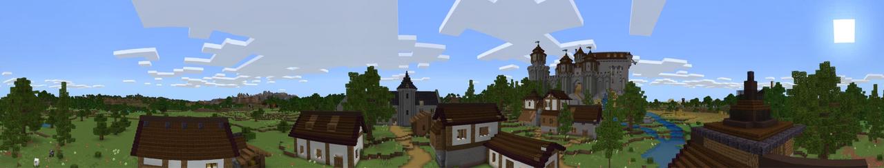 Panorama of the Minecraft Bedrock Marketplace product The Magnificent Castle created by inPixel.