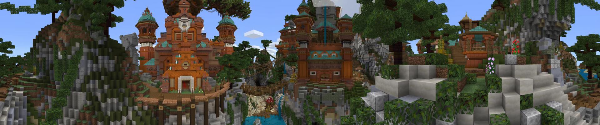 Panorama of the Minecraft Bedrock Marketplace product The Secret Island created by inPixel.