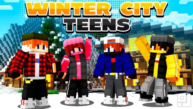 Thumbnail of the Minecraft Bedrock Marketplace product Winter City Teens created by inPixel.