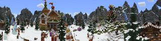 Panorama of the Minecraft Bedrock Marketplace product Winter Workshop created by inPixel.