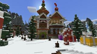Screenshot of the Minecraft Bedrock Marketplace product Winter Workshop created by inPixel.