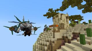 Screenshot of the Minecraft Bedrock Marketplace product Zeppelin created by inPixel.