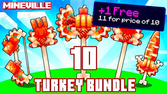Thumbnail of the Minecraft Bedrock Marketplace product 10 Turkey Bundles +1 Free created by InPvP.