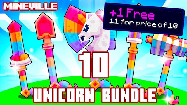 Thumbnail of the Minecraft Bedrock Marketplace product 10 Unicorn Bundles +1 Free created by InPvP.