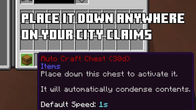 Screenshot of the Minecraft Bedrock Marketplace product Autocraft Chest created by InPvP.