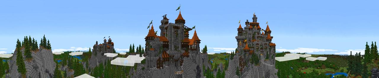 Panorama of the Minecraft Bedrock Marketplace product Dragons created by InPvP.