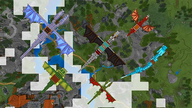 Screenshot of the Minecraft Bedrock Marketplace product Dragons created by InPvP.
