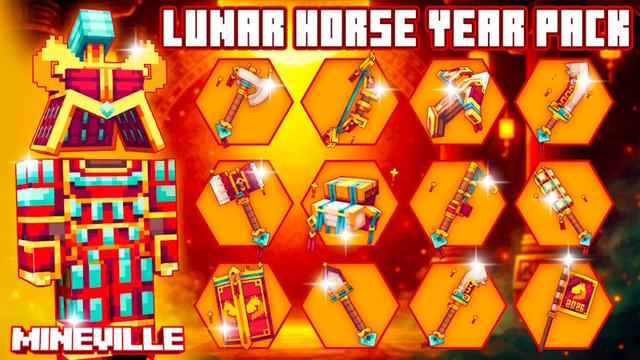 Thumbnail of the Minecraft Bedrock Marketplace product Lunar Horse Year Pack created by InPvP.
