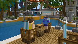 Screenshot of the Minecraft Bedrock Marketplace product Mineville Pool Party created by InPvP.