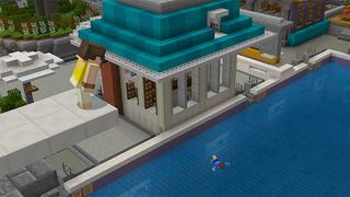Screenshot of the Minecraft Bedrock Marketplace product Mineville Pool Party created by InPvP.