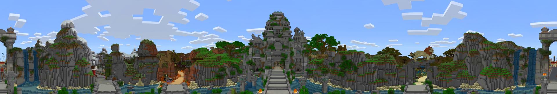 Panorama of the Minecraft Bedrock Marketplace product Mineville Zoo created by InPvP.