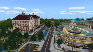 Screenshot of the Minecraft Bedrock Marketplace product Monster City created by InPvP.